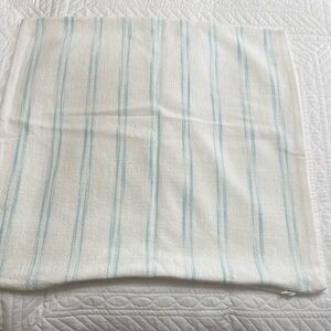 Nest..fabric blue, and cream pillowcase with zipper closure